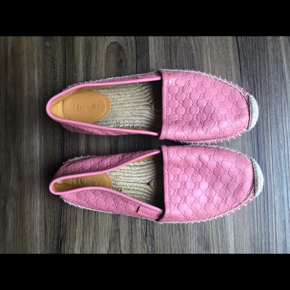 Authentic Gucci leather espadrilles